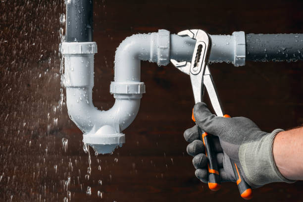 Professional Water Line Repair technician working in Jay, NY